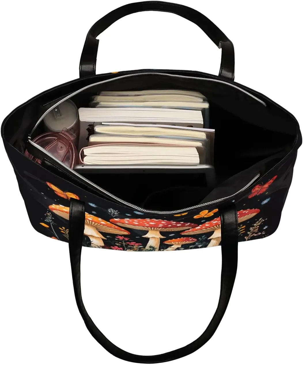PU Leather Tote Bag for Women - Large Purses Handbags Top Handle Ladies Shoulder Bag with Zipper for Work Travel