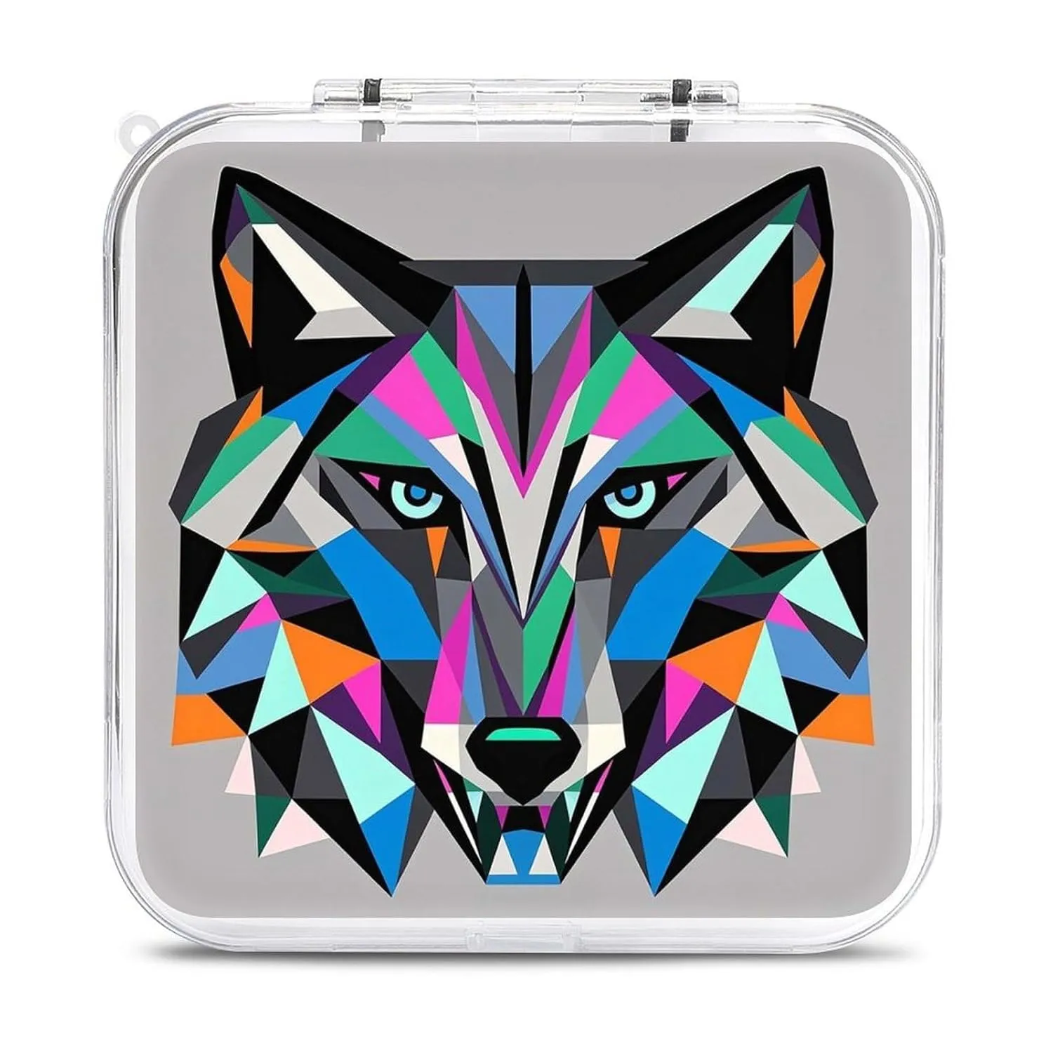 QMNBTES Coyote Wolf Beast Switch Game Case Switch Game Holder Cartridge Case Storage 12 Games & 2 Micro Sd Card Slots, Travel Carry Cases, Portable Games Card Storage, Hard Shell, Buckle Closure