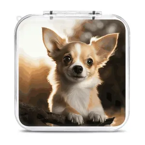 QMNBTES Cute Chihuahua Switch Game Case Switch Game Holder Cartridge Case Storage 12 Games & 2 Micro Sd Card Slots, Travel Carry Cases, Portable Games Card Storage, Hard Shell, Buckle Closure