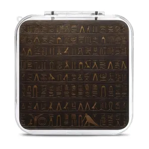 QMNBTES Egyptian Hieroglyph Switch Game Case Switch Game Holder Cartridge Case Storage 12 Games & 2 Micro Sd Card Slots, Travel Carry Cases, Portable Games Card Storage, Hard Shell, Buckle Closure