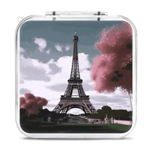 QMNBTES Eiffel Tower Switch Game Case Switch Game Holder Cartridge Case Storage 12 Games & 2 Micro Sd Card Slots, Travel Carry Cases, Portable Games Card Storage, Hard Shell, Buckle Closure