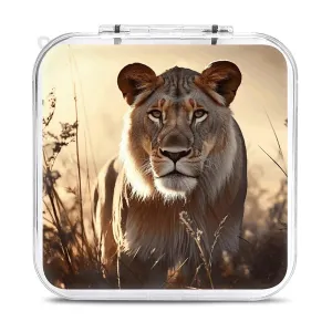 QMNBTES Female Lion Switch Game Case Switch Game Holder Cartridge Case Storage 12 Games & 2 Micro Sd Card Slots, Travel Carry Cases, Portable Games Card Storage, Hard Shell, Buckle Closure