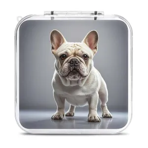 QMNBTES French Bulldog Switch Game Case Switch Game Holder Cartridge Case Storage 12 Games & 2 Micro Sd Card Slots, Travel Carry Cases, Portable Games Card Storage, Hard Shell, Buckle Closure