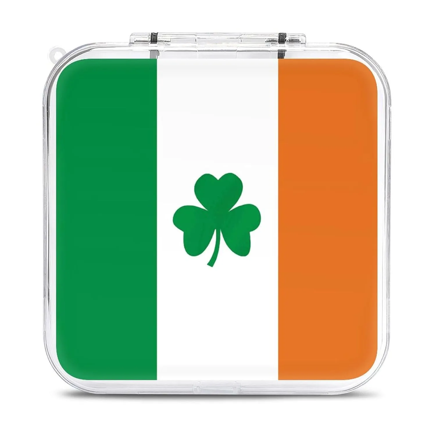 QMNBTES Happy Irish Holidays Switch Game Case Switch Game Holder Cartridge Case Storage 12 Games & 2 Micro Sd Card Slots, Travel Carry Cases, Portable Games Card Storage, Hard Shell, Buckle Closure