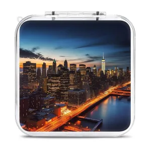 QMNBTES New York City Scenery Switch Game Case Switch Game Holder Cartridge Case Storage 12 Games & 2 Micro Sd Card Slots, Travel Carry Cases, Portable Games Card Storage, Hard Shell, Buckle Closure