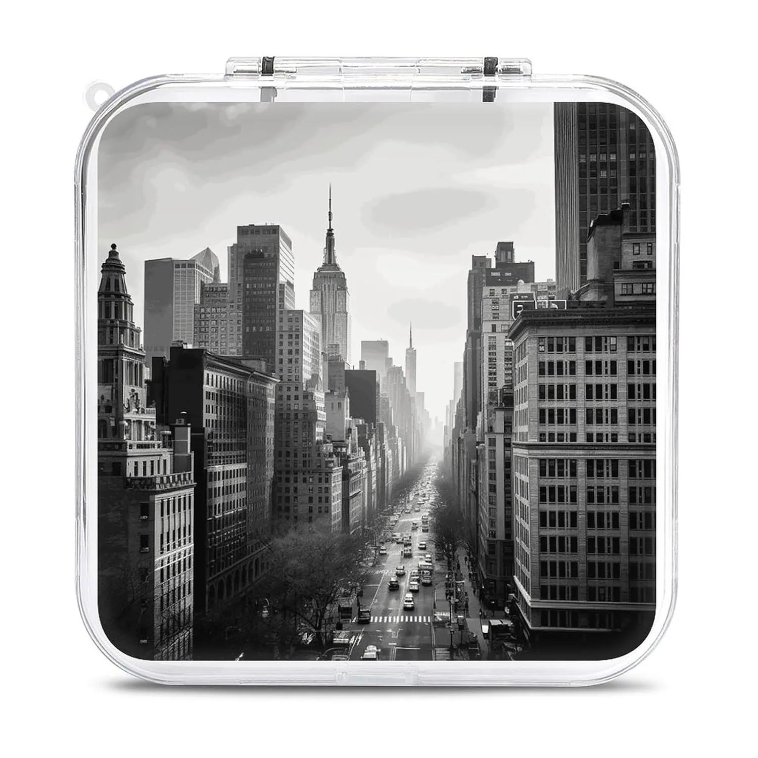 QMNBTES New York Switch Game Case Switch Game Holder Cartridge Case Storage 12 Games & 2 Micro Sd Card Slots, Travel Carry Cases, Portable Games Card Storage, Hard Shell, Buckle Closure