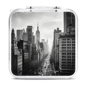 QMNBTES New York Switch Game Case Switch Game Holder Cartridge Case Storage 12 Games & 2 Micro Sd Card Slots, Travel Carry Cases, Portable Games Card Storage, Hard Shell, Buckle Closure