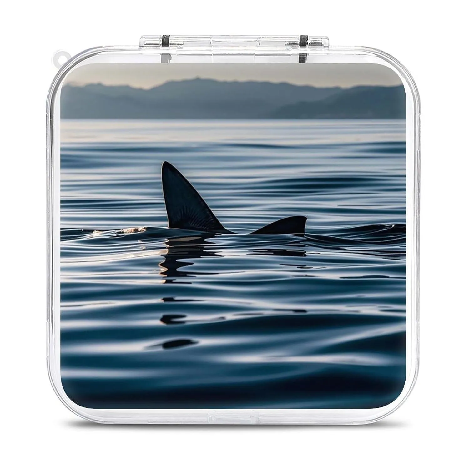 QMNBTES Shark Fin Water Switch Game Case Switch Game Holder Cartridge Case Storage 12 Games & 2 Micro Sd Card Slots, Travel Carry Cases, Portable Games Card Storage, Hard Shell, Buckle Closure
