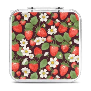 QMNBTES Strawberry Switch Game Case Switch Game Holder Cartridge Case Storage 12 Games & 2 Micro Sd Card Slots, Travel Carry Cases, Portable Games Card Storage, Hard Shell, Buckle Closure