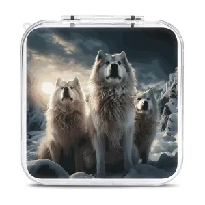 QMNBTES Wolf Tribe Switch Game Case Switch Game Holder Cartridge Case Storage 12 Games & 2 Micro Sd Card Slots, Travel Carry Cases, Portable Games Card Storage, Hard Shell, Buckle Closure
