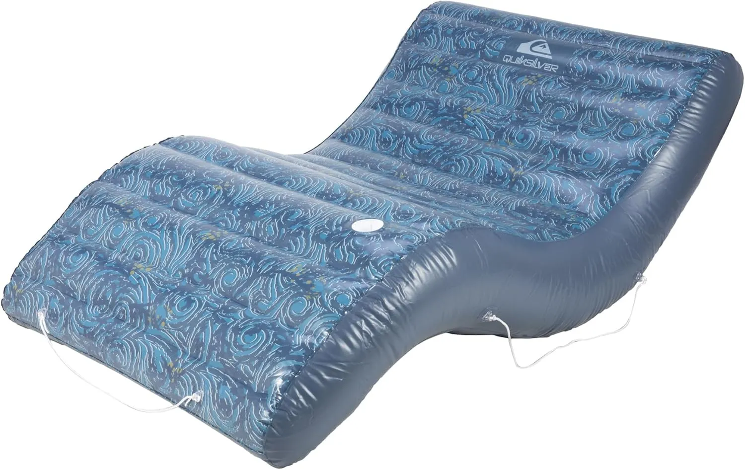QUIKSILVER Oversized Pool Lounger Float – Extra-Large Inflatable Lounge Chair with Backrest & Cup Holders, Durable & Comfortable Pool Float for Adults – Perfect for Pool, Lake, or Beach