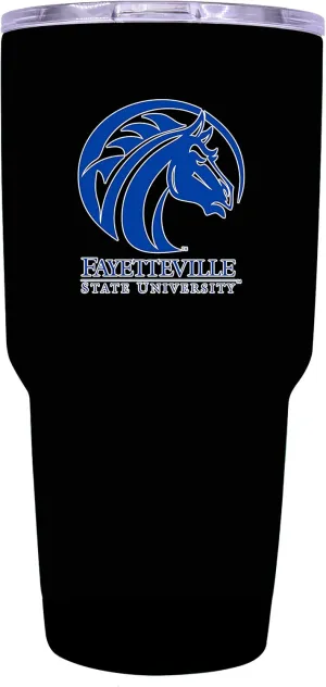 R and R Imports Fayetteville State University 24 oz Black Insulated Stainless Steel Tumbler Officially Licensed Collegiate Product
