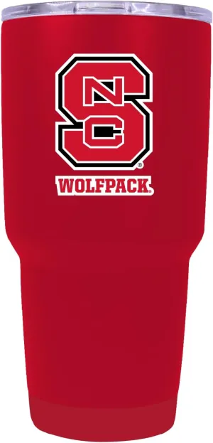 R and R Imports NC State Wolfpack 24 oz Insulated Stainless Steel Tumbler Red Officially Licensed Collegiate Product