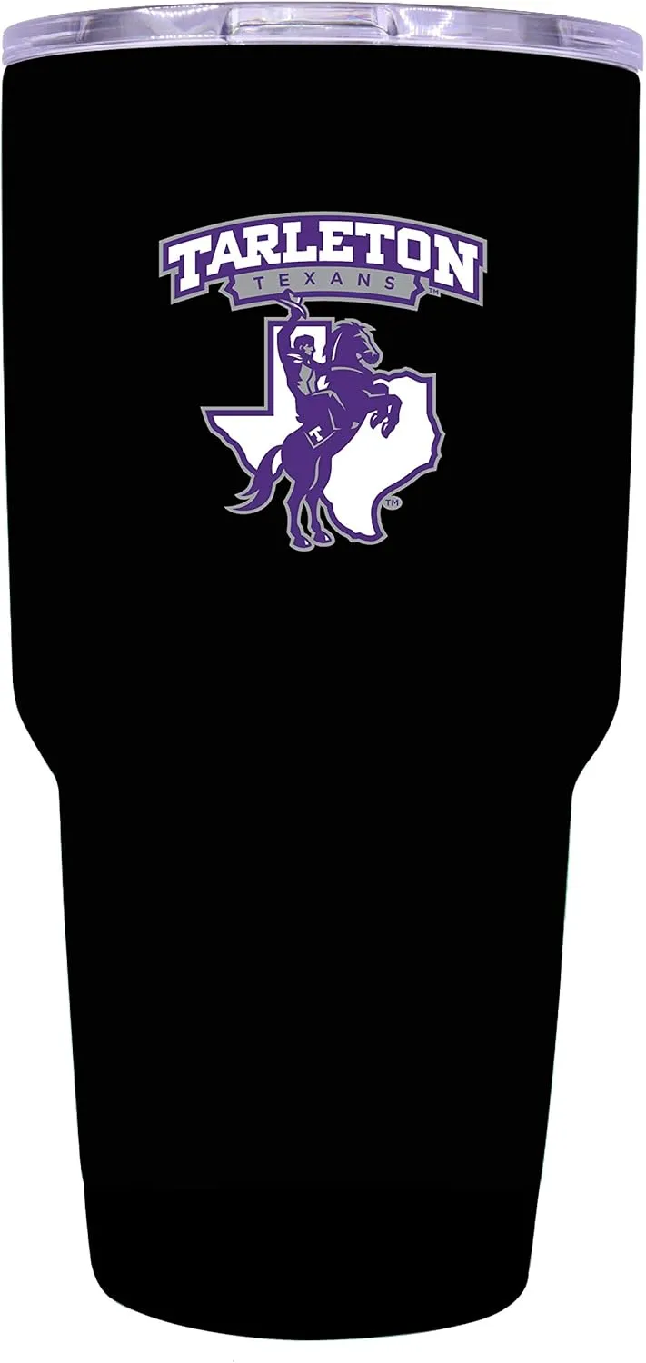 R and R Imports Tarleton State University 24 oz Black Insulated Stainless Steel Tumbler Officially Licensed Collegiate Product