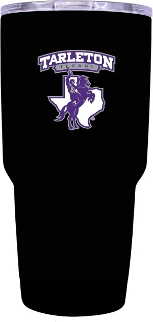 R and R Imports Tarleton State University 24 oz Black Insulated Stainless Steel Tumbler Officially Licensed Collegiate Product