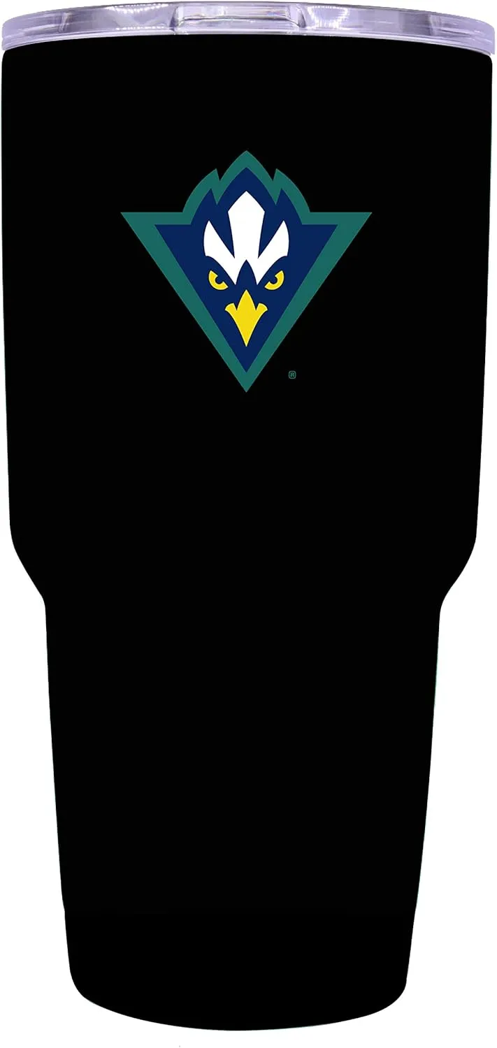 R and R Imports University of North Carolina Wilmington 24 oz Black Insulated Stainless Steel Tumbler Officially Licensed Collegiate Product