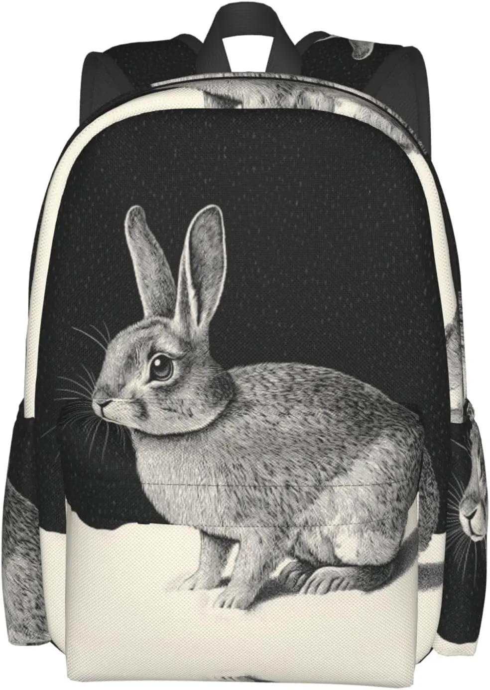 Rabbit Illustration Backpack Bookbag Waterproof Backpacks for Women Men Travel Backpack Laptop Backpacks Daypack Shoulder Bag