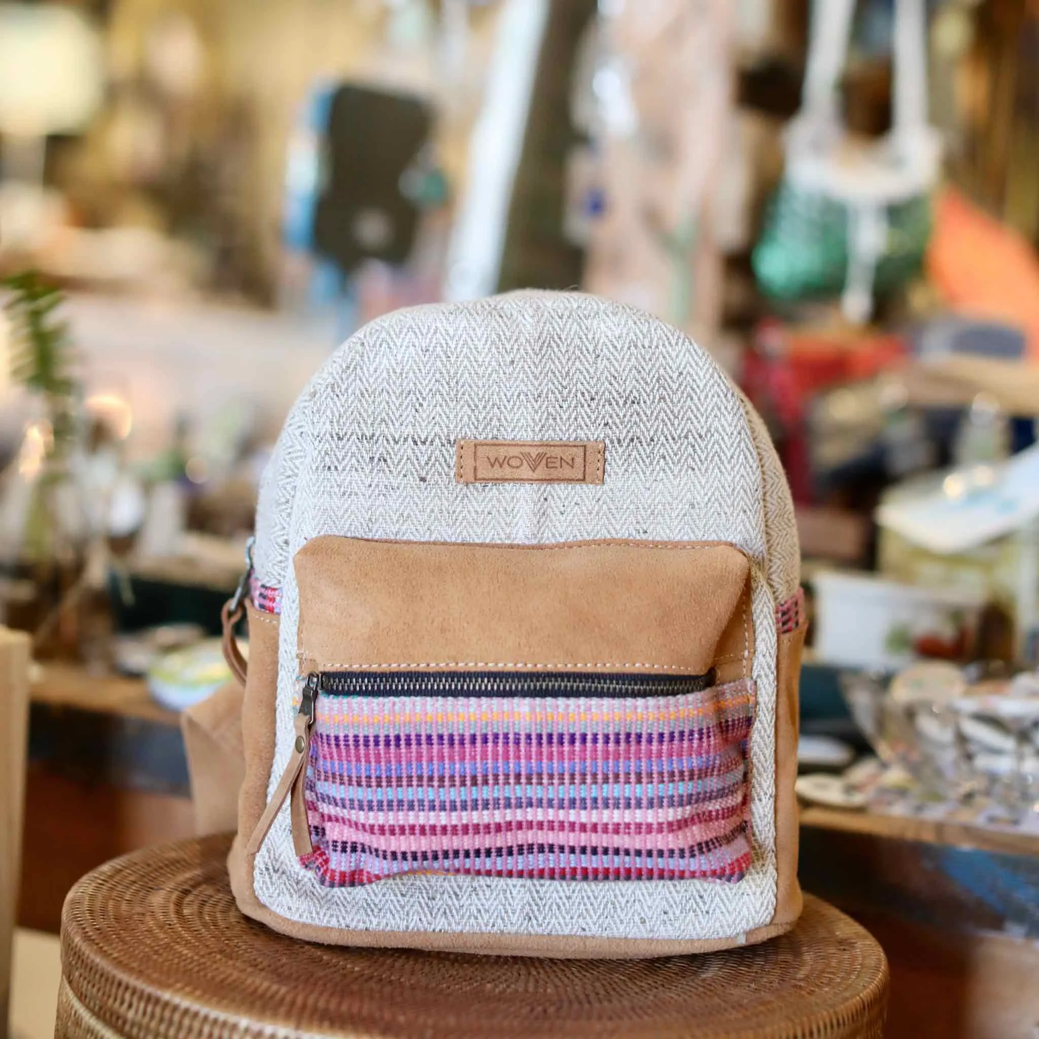 Recycled Fabric Mini Backpack