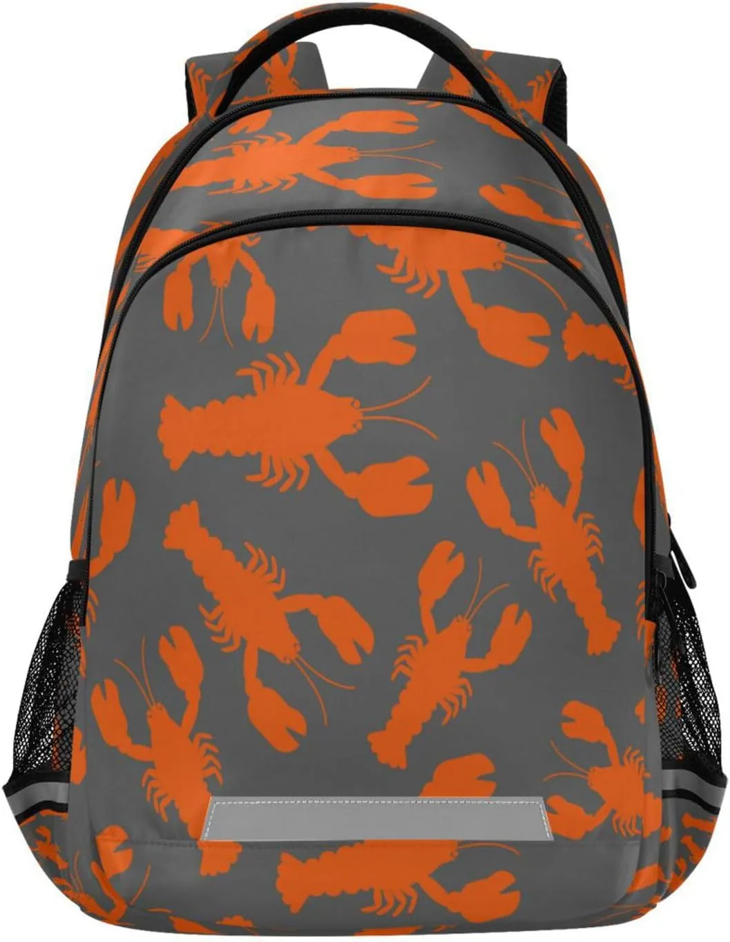 Red Crayfish Grey Backpack Laptop Backpacks Book Bags Water Resistant Daypack Durable College Shoulder Bag Sports Travel Day Pack