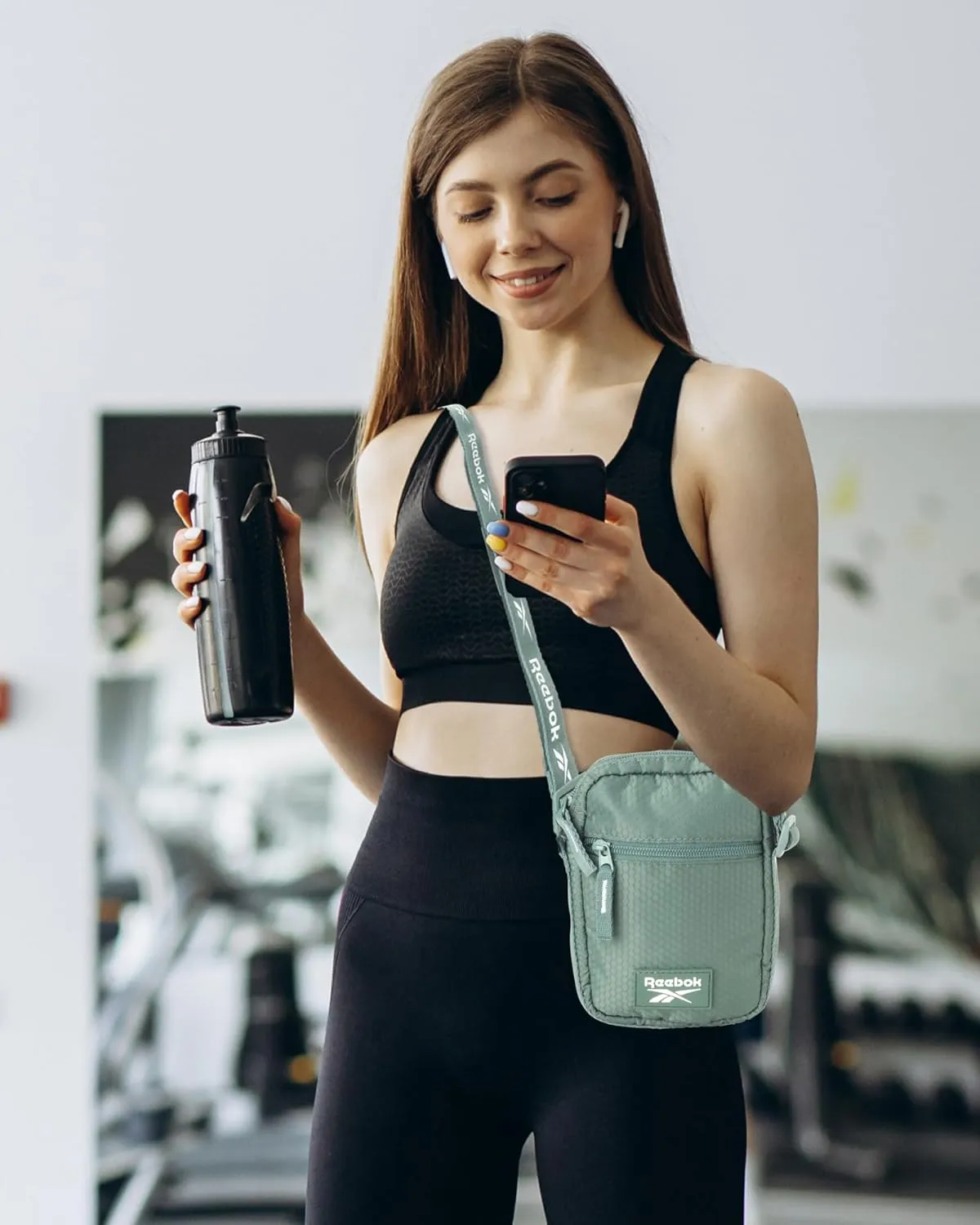 Reebok Womens Crossbody Bag - Lightweight Small Crossbody Bags for Women, Compact Casual Sling Shoulder Bag for Everyday Use