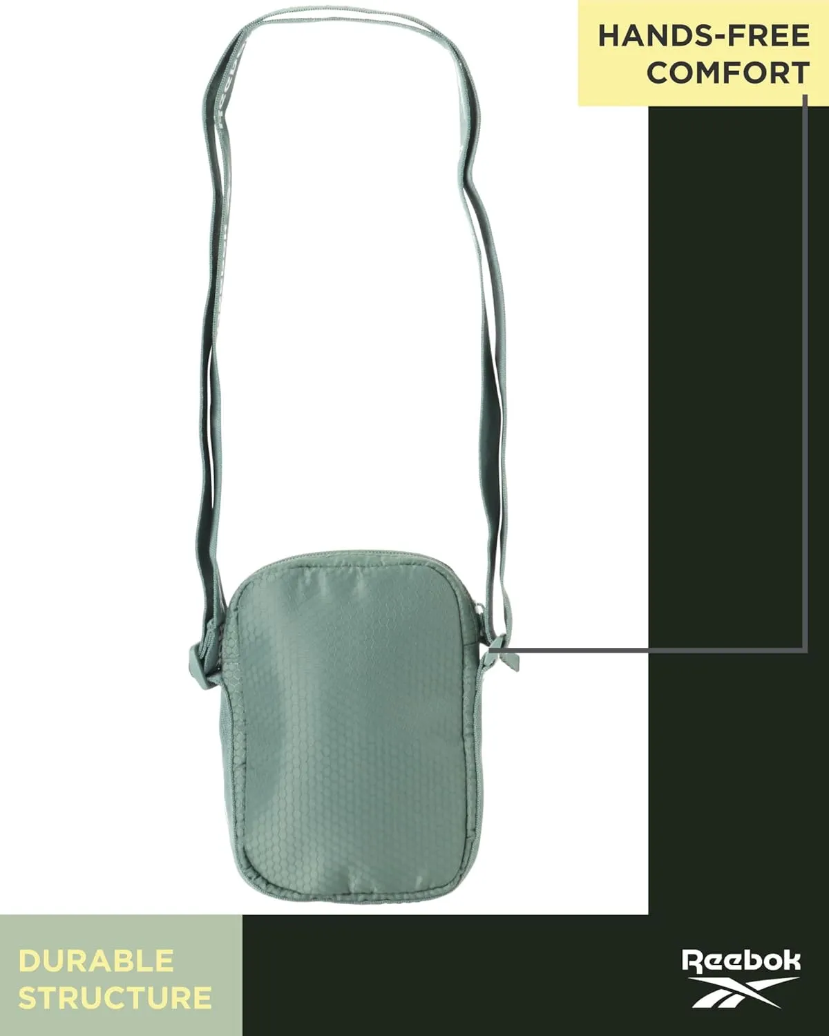 Reebok Womens Crossbody Bag - Lightweight Small Crossbody Bags for Women, Compact Casual Sling Shoulder Bag for Everyday Use
