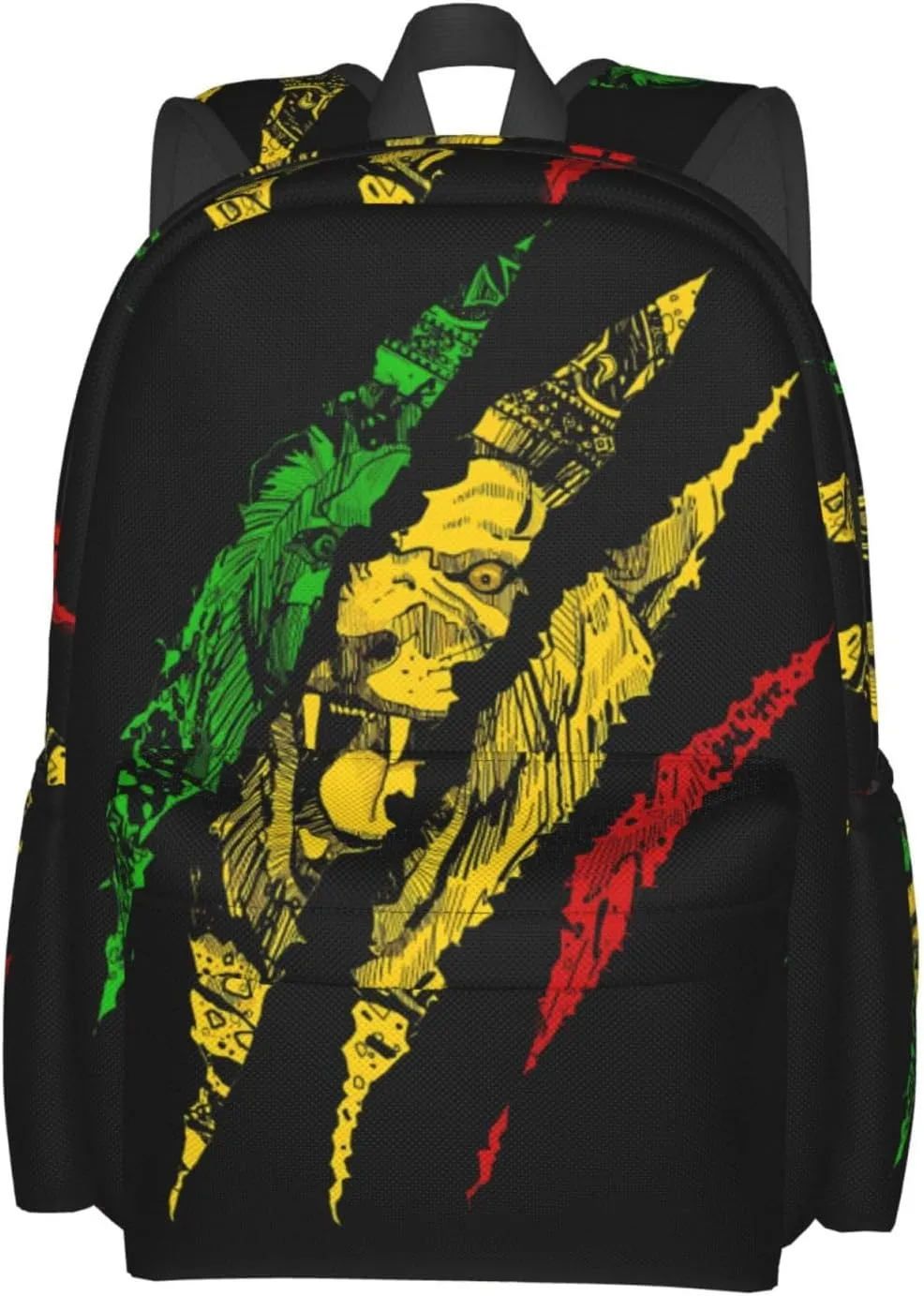 Reggae Lion Jamaica Flag Laptop Backpack Work Travel Backpacks Business Rucksack Casual Outdoor Daypack with Adjustable Strap Bags for Sports Office Gym Hiking