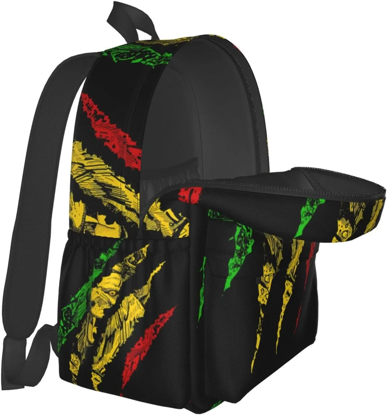 Reggae Lion Jamaica Flag Laptop Backpack Work Travel Backpacks Business Rucksack Casual Outdoor Daypack with Adjustable Strap Bags for Sports Office Gym Hiking