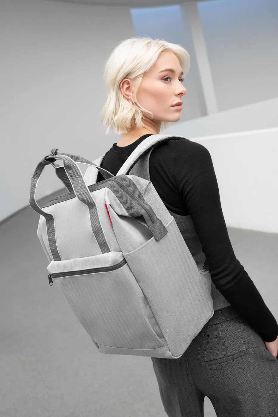 reisenthel Allrounder R Daypack Women's Backpacks, Herringbone Grey, Talla única