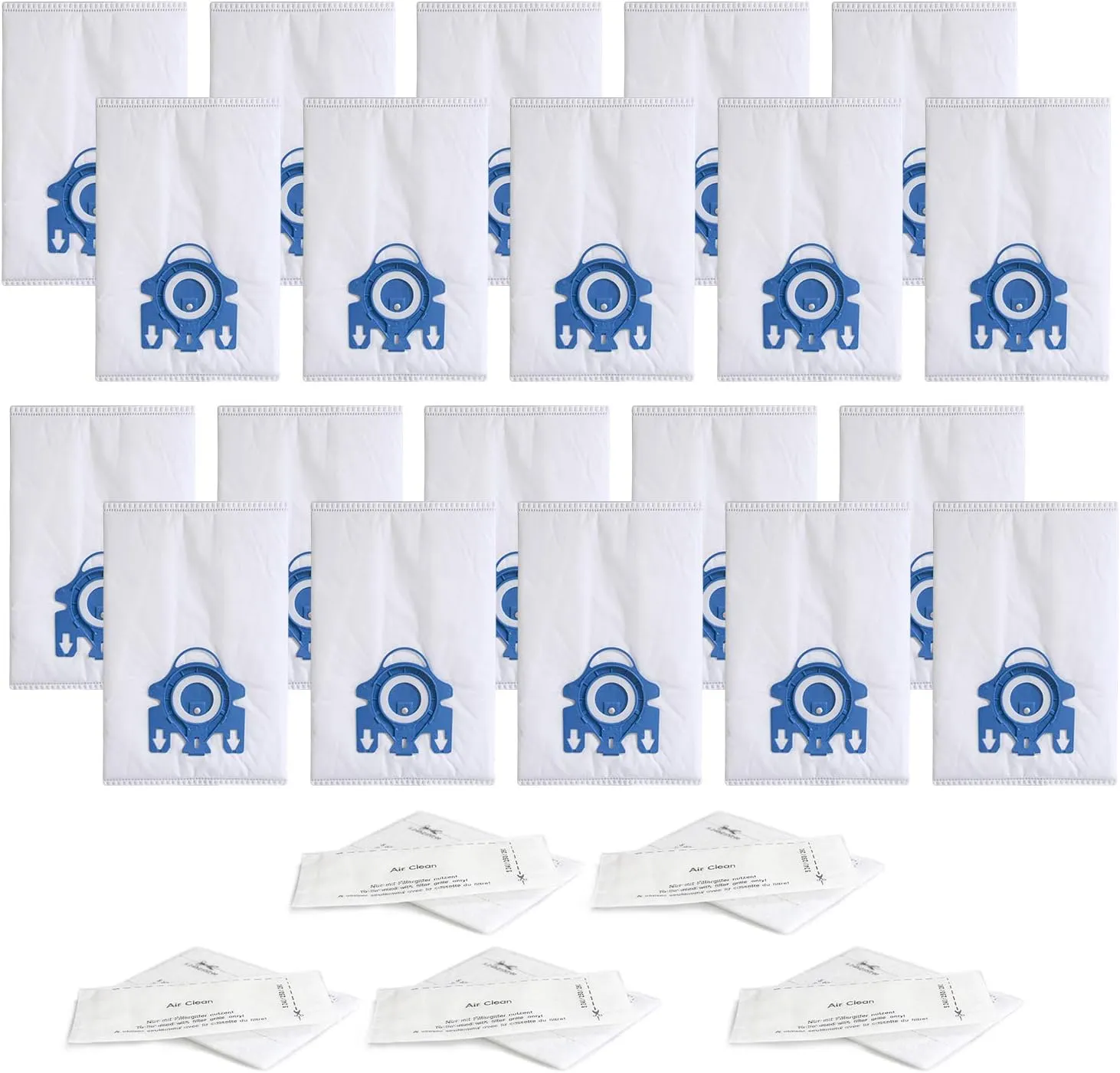 Replacement GN Vacuum Cleaner Bags Compatible with Miele S2, S5, S8, Classic C1, Complete C2 and Complete C3 Series Canister Vacuum Cleaner (20 Pack Dust Bags   5 Set Filters)
