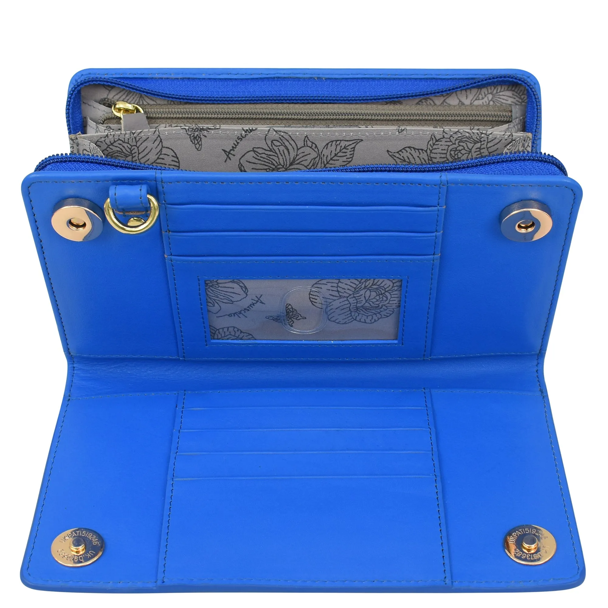RFID Blocking Organizer Wallet Crossbody - 1149