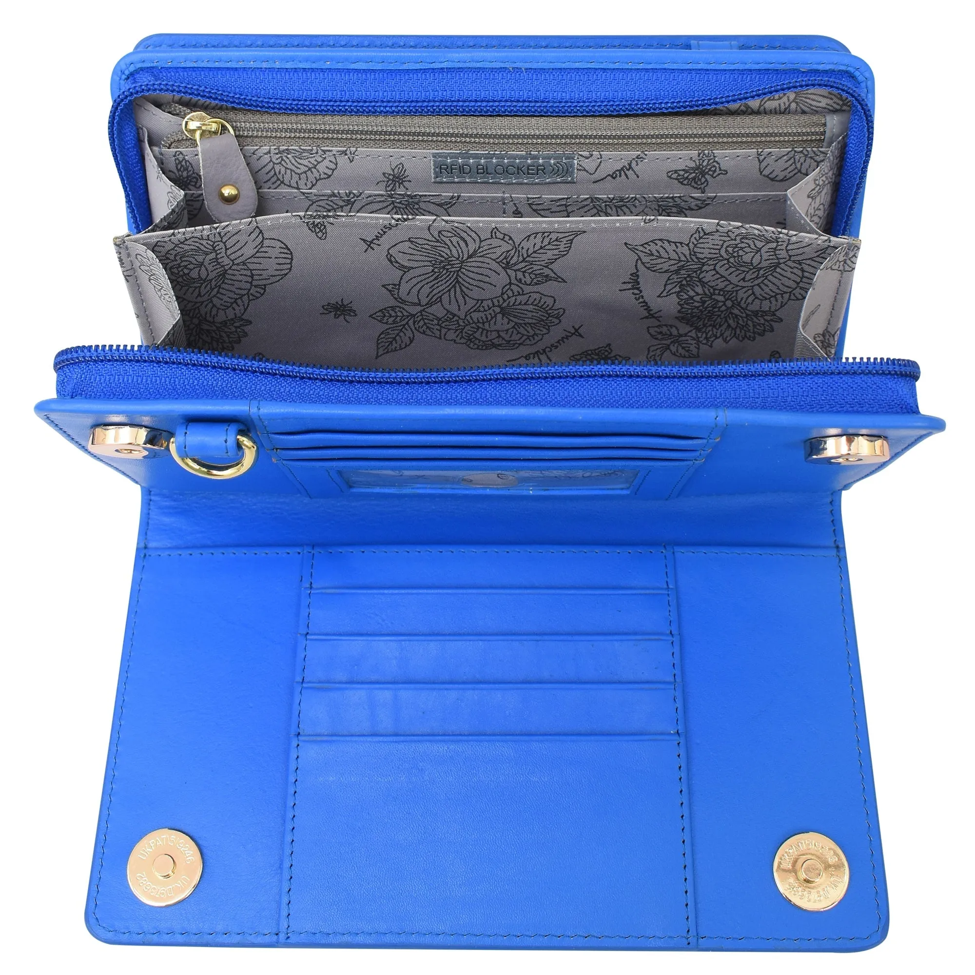RFID Blocking Organizer Wallet Crossbody - 1149