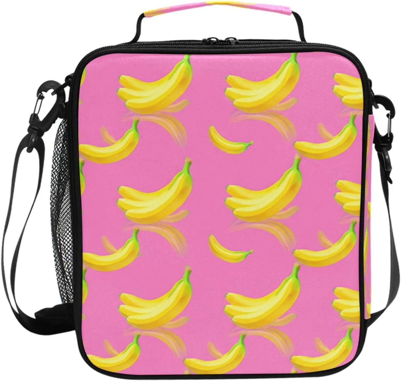 Ripe Banana Lunch Box for Kids Girls Boys Insulated Lunch Bag for Women Men Leakproof Tote Bags Reusable Cooler Bag Large with Adjustable Shoulder Strap for Adult Work Picnic Travel