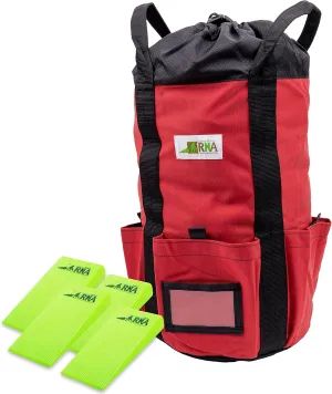 Rock-N-Rescue Arbor Rope Storage Bag 150 ft bundle w/Hi-Vis Felling Wedge Combo Pack
