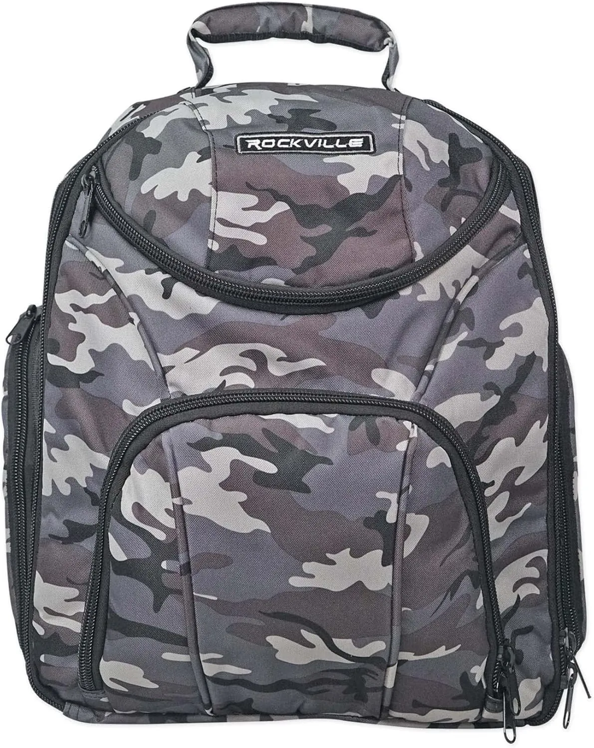 Rockville DJ Laptop/Gear Travel Camo Backpack Bag Headphone Compartment Dividers