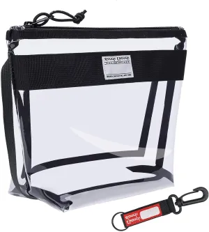Rough Enough Clear Toiletry Bag Makeup Organizer Cosmetic Pouch with Zipper Handle for Travel Beach Essentials Storage