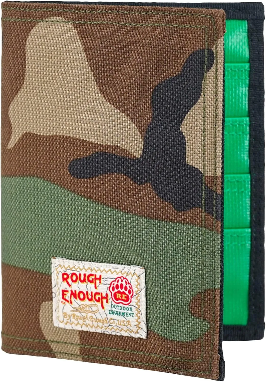 Rough Enough Passport Holder Wallet Cover Case Men Women Kids Family for Travel Vacation Trip Essential Cordura Camo