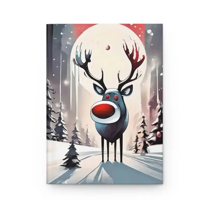 Rudolph Reindeer Hardcover Journal Matte Winter Magic