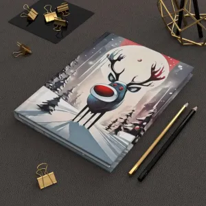 Rudolph Reindeer Hardcover Journal Matte Winter Magic