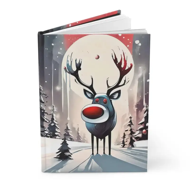 Rudolph Reindeer Hardcover Journal Matte Winter Magic