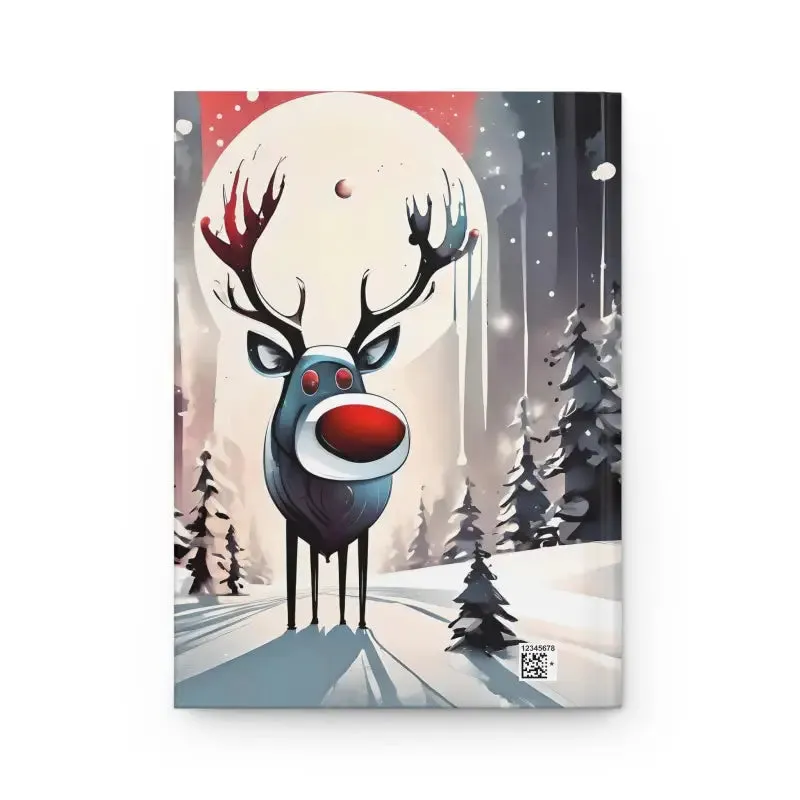 Rudolph Reindeer Hardcover Journal Matte Winter Magic
