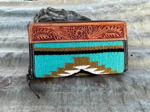 Saddle Blanket Tooled Leather Wallet - TW01