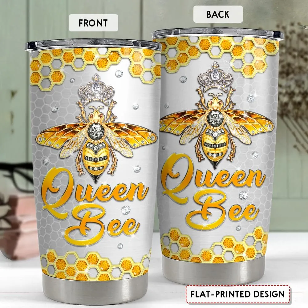 SANDJEST Bee Tumbler 20oz Jewelry Drawings Stainless Steel Insulated Tumblers Gifts for Women Girls Coffee Travel Mug Cup Gift for Birthday Christmas