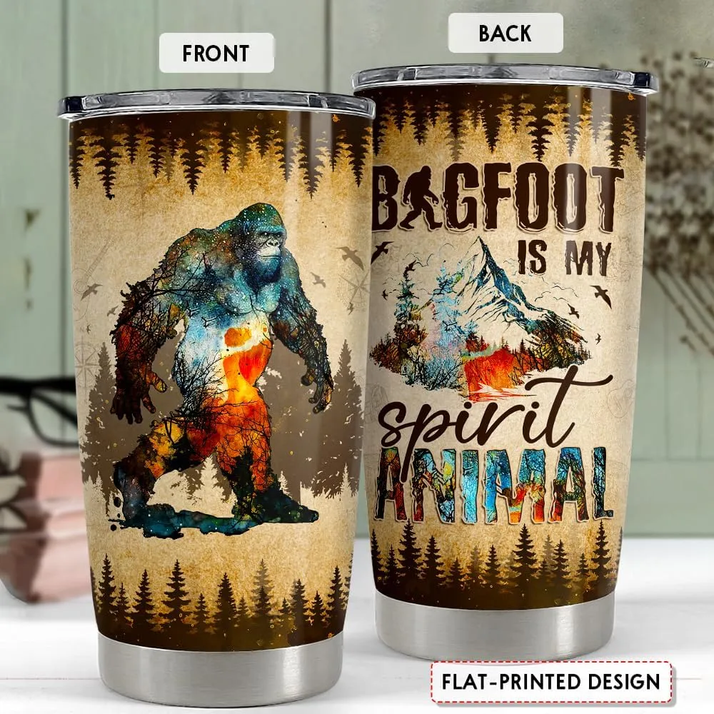SANDJEST Bigfoot Tumbler Cup 20oz Bigfoot Gifts for Men Stainless Steel Insulated Tumblers Coffee Travel Mug Gift for Birthday Christmas