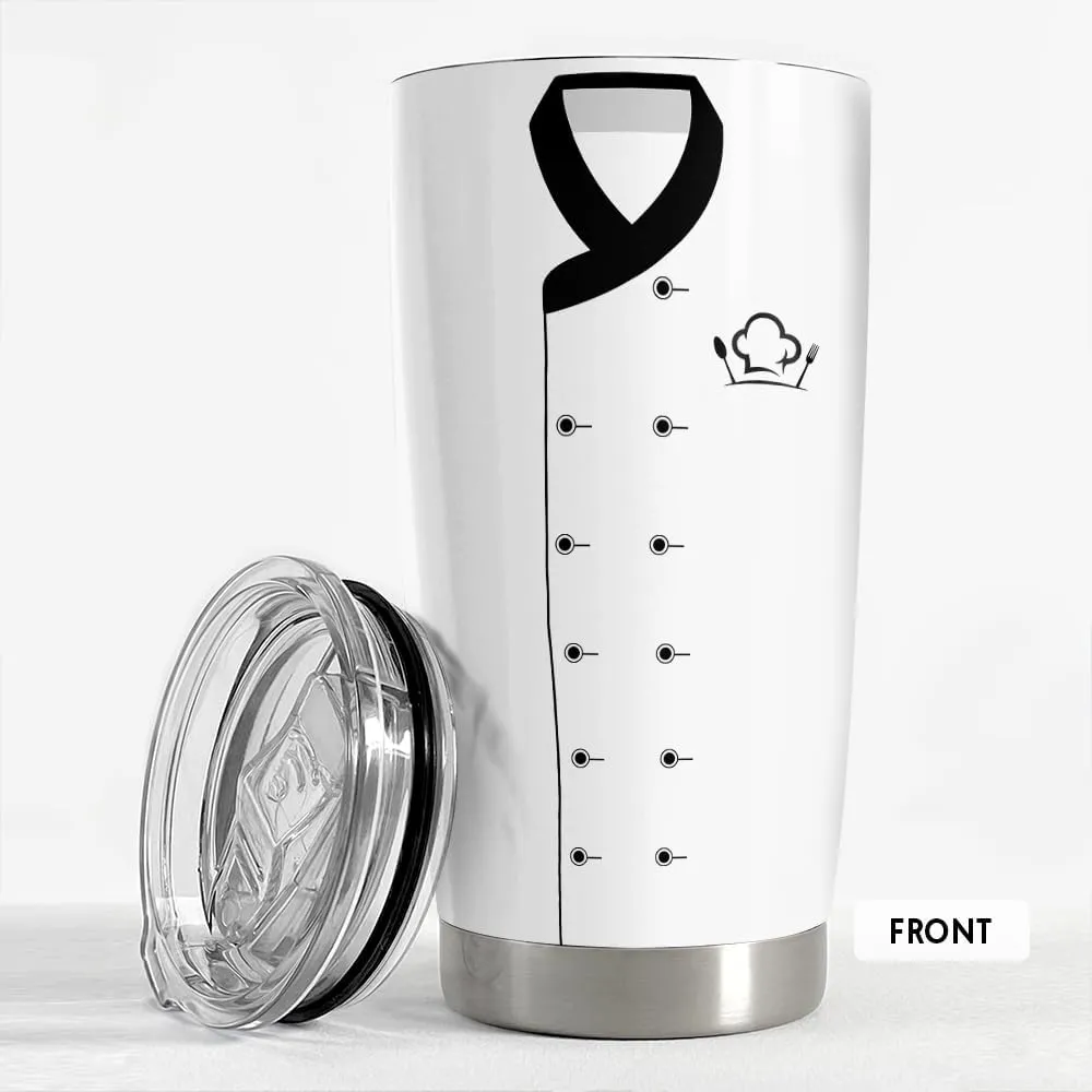 SANDJEST Chef Tumbler 20oz Stainless Steel Insulated Tumblers Coffee Travel Mug Cup Chefs Gifts for Birthday, Christmas, Cook Lovers