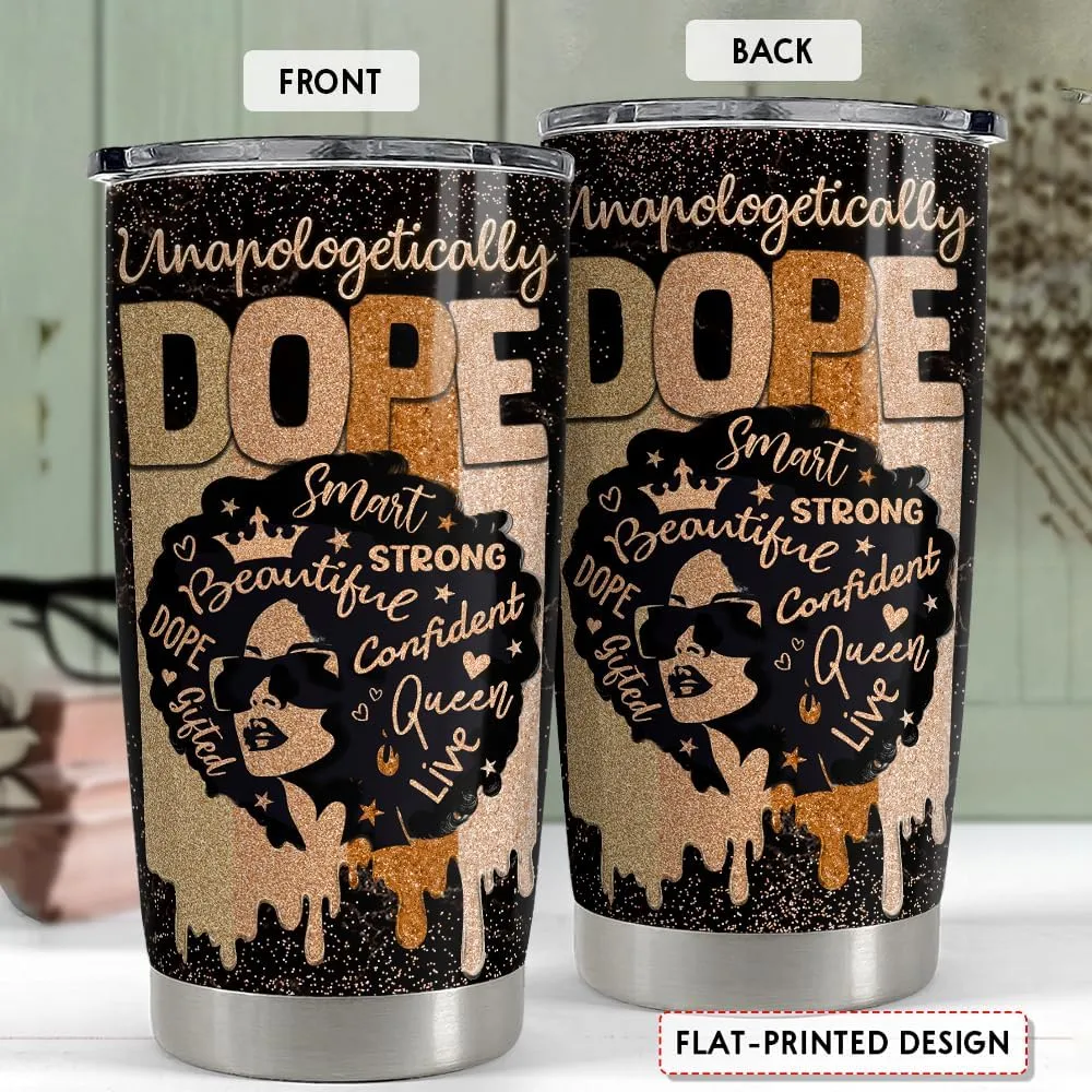 SANDJEST Inspirational Gifts for Women Black Woman Inspiration Tumbler 20oz Stainless Steel Insulated Coffee Travel Mug Cup Motivational Gift for Women Birthday Christmas