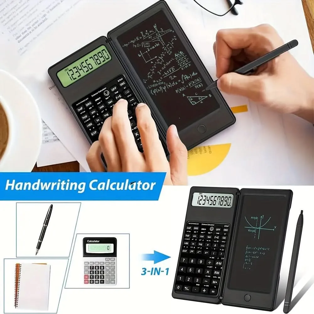 Scientific Calculator for Students – 10-Digit LCD Display with Notepad