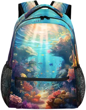 Seabed World Backpacks Travel Backpack for Women Men Waterproof Bookbag Laptop Backpack with Compartment Traveling Back Pack for Work, Gym, Sport,