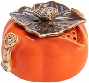 SEDLAV Experience Elegance with Exquisite Handmade Persimmon Ceramic Tea Set - An Artisan Collection for Tea Enthusiasts. Includes Teapot, Tea Cup,