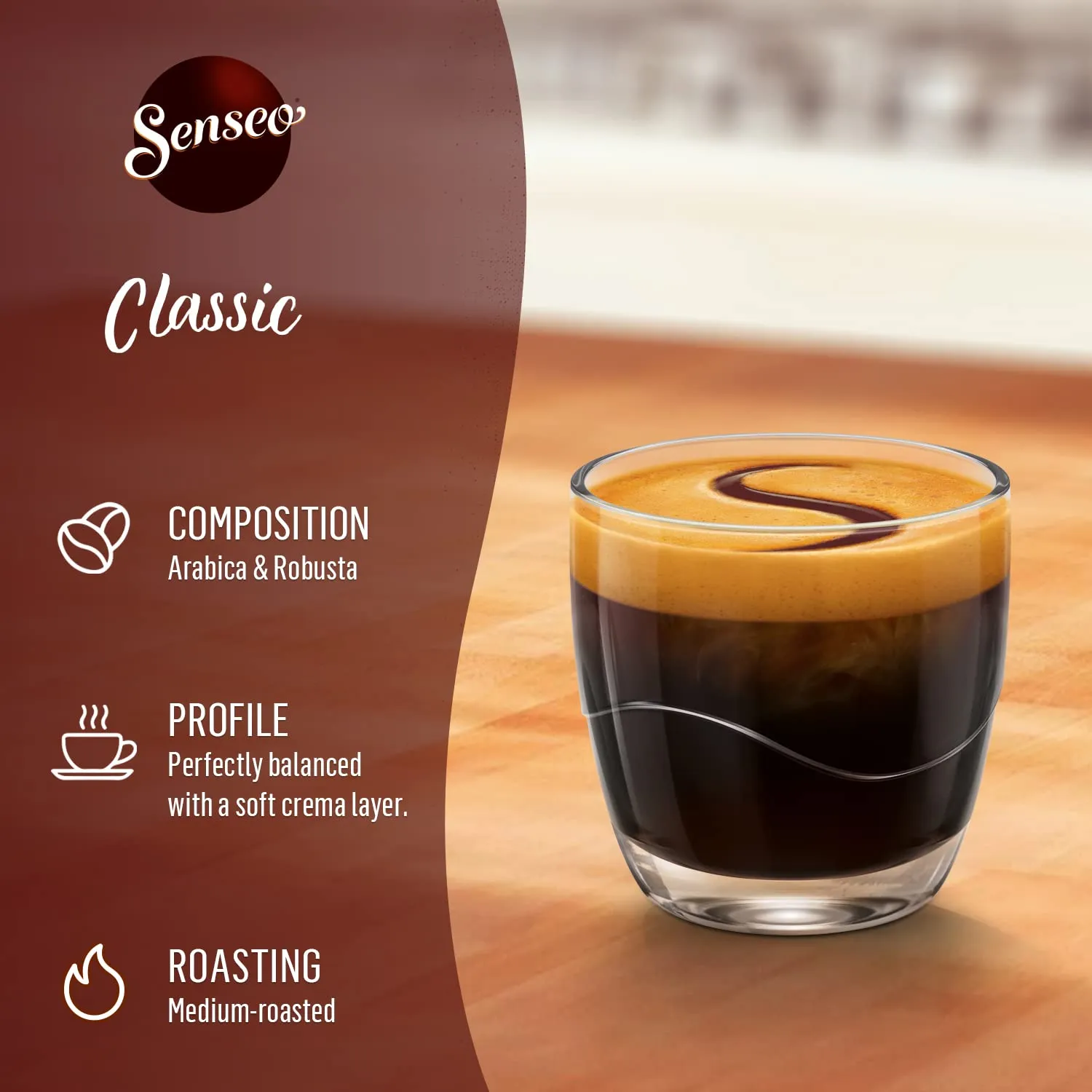 Senseo Classic, Medium Roast Coffee, 480-count Pods (10 Bags of 48 Pods)