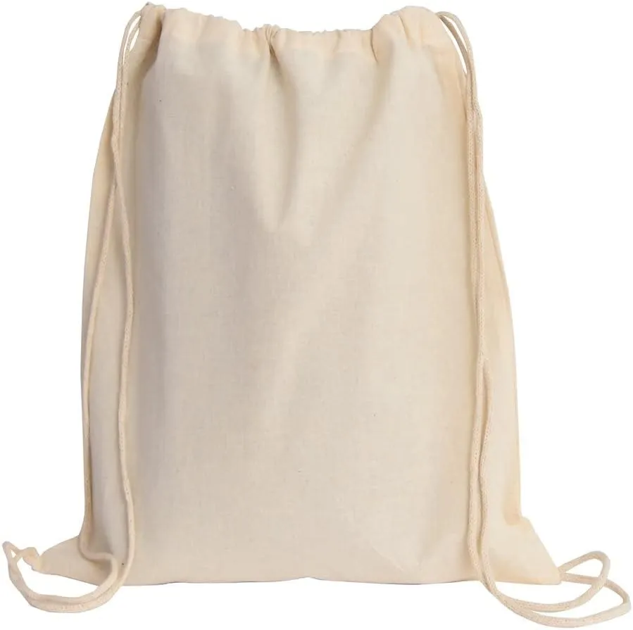 Set of 15- Promotional Cotton Drawstring Tote Bags/Backpacks